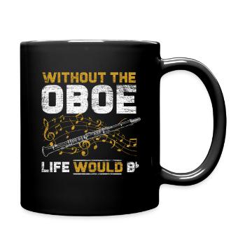 Oboe life - Full Colour Mug - black - Right
