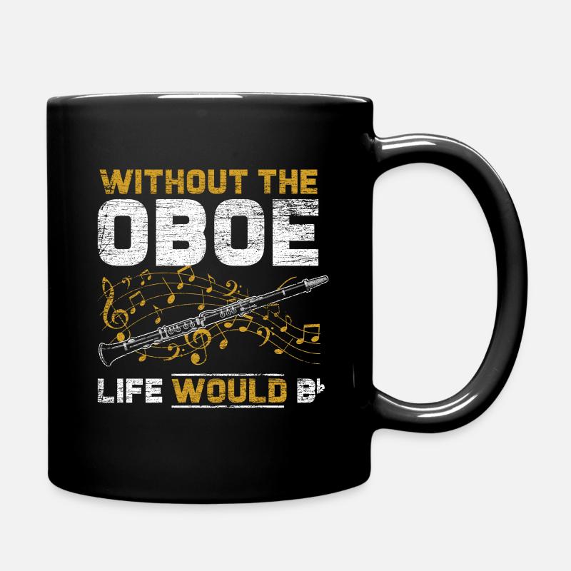 Oboe Leben - Tasse einfarbig - Schwarz