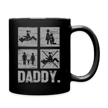 Schwangerschaft Daddy - Tasse einfarbig - Schwarz - Rechts