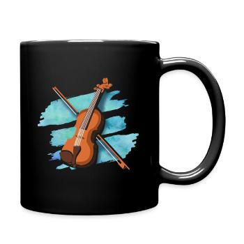 Instrument de musique violon violoniste cadeau - Mug uni - noir - Droite