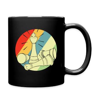 Jeu d’échecs rétro jeu d’échecs - Mug uni - noir - Droite