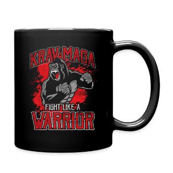 Krav Maga Kampf - Tasse einfarbig - Schwarz - Rechts