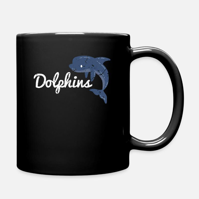 Delphin - Tasse einfarbig - Schwarz