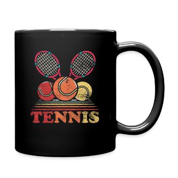 Tennis tennis de tennis tennis sport - Mug uni - noir - Droite