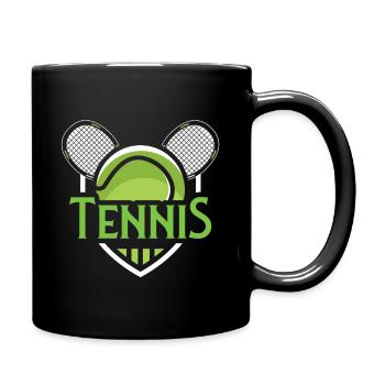 Tennis tennis de tennis tennis sport - Mug uni - noir - Droite