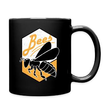 abeille - Mug uni - noir - Droite