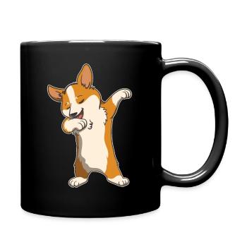 Cadeau de danse Dabbin Dabbin pour chien Corgi gallois - Mug uni - noir - Droite