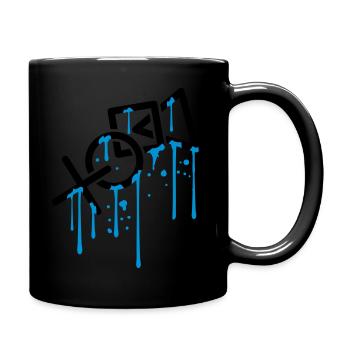 nass tropfen graffiti controller kontur cool X vie - Tasse einfarbig - Schwarz - Rechts