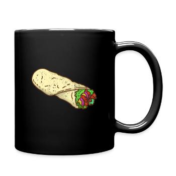 Döner Kebab Lammfleisch Lahmacun Geschenk - Tasse einfarbig - Schwarz - Rechts
