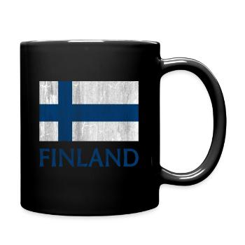 Finnland Skandinavien - Tasse einfarbig - Schwarz - Rechts