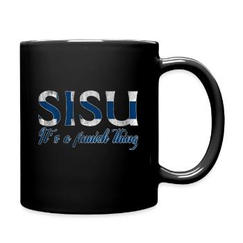 Finnland Finne Sisu - Tasse einfarbig - Schwarz - Rechts