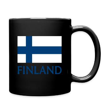 Finland flag - Full Colour Mug - black - Right