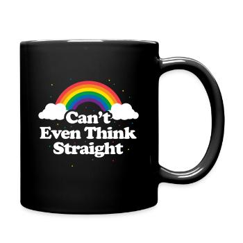 Gay Pride LGBT Regenbogen Flagge Geschenk - Tasse einfarbig - Schwarz - Rechts
