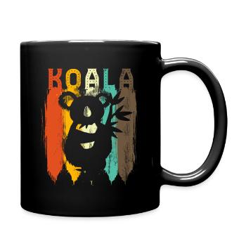 Koala Koala bear retro vintage gift - Full Colour Mug - black - Right