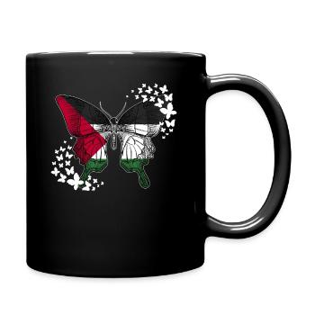 Palestine butterfly - Full Colour Mug - black - Right