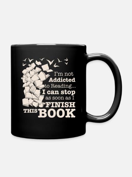 Buch lesen - Tasse einfarbig - Schwarz
