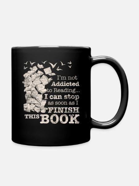 Bookworm book read books gift - Full Colour Mug - black