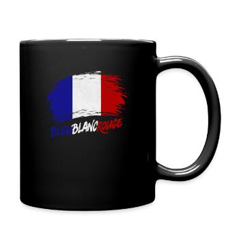 Bleu Blanc Rouge Champions de football drapeau français - Mug uni - noir - Droite