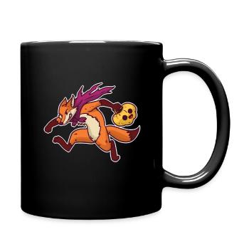 Halloween Fuchs - Tasse einfarbig - Schwarz - Rechts