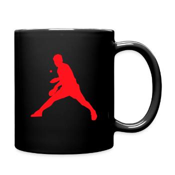 Tischtennis Tischtennisspieler - Tasse einfarbig - Schwarz - Rechts