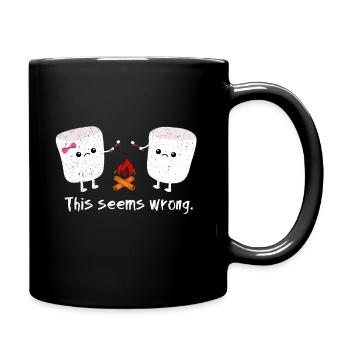 Guimauve Funny Sayings | Cadeau de feu de camp - Mug uni - noir - Droite