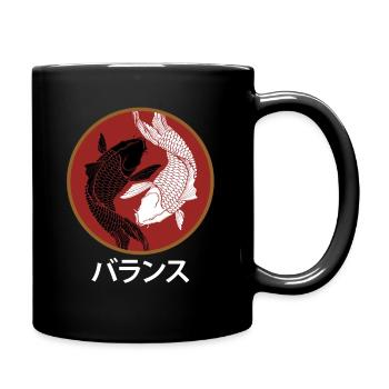 Koi Karpfen - Tasse einfarbig - Schwarz - Rechts