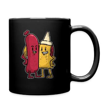 Currywurst German dish sausage fries gift - Full Colour Mug - black - Right