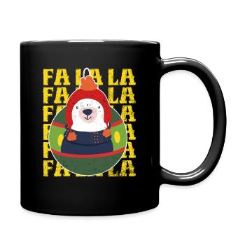 Weihnachten Bär Tier - Tasse einfarbig - Schwarz - Rechts