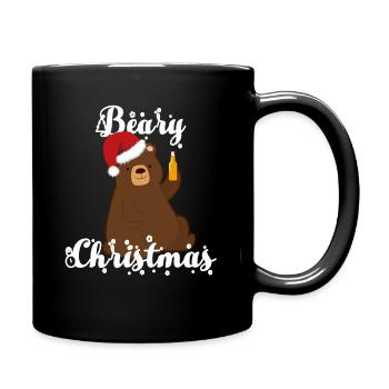 Ours de noel - Mug uni - noir - Droite