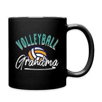 Volleyball Grandma - Tasse einfarbig - Schwarz - Rechts