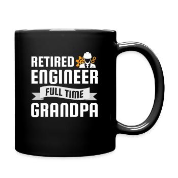 Ingénieur cadeau papy - Mug uni - noir - Droite