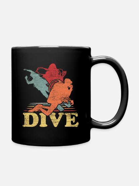 Tauchen Taucher Wassersport Scuba Dive - Tasse einfarbig - Schwarz