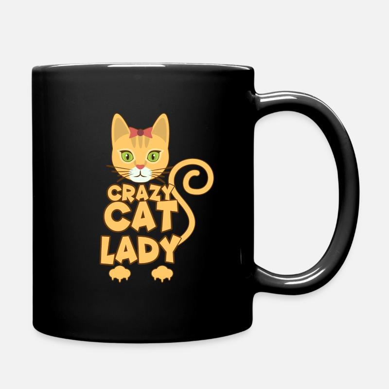 Katze - Tasse einfarbig - Schwarz