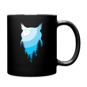 owl - Full Colour Mug - black - Right