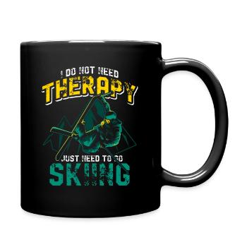 Skiing therapy winter sports snow gift - Full Colour Mug - black - Right