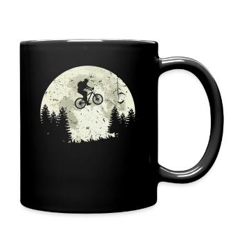 Lune conduite de vélo - Mug uni - noir - Droite