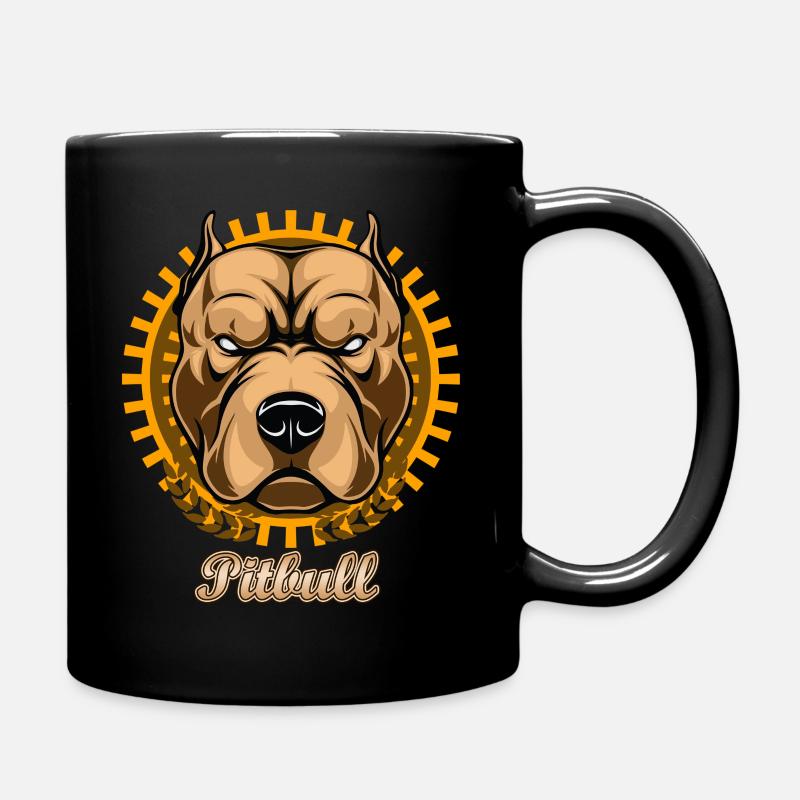 Pitbull - Full Colour Mug - black