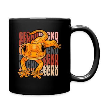 Gecko - Tasse einfarbig - Schwarz - Rechts