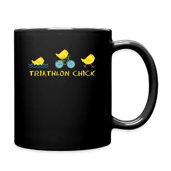 Triathlon girl power - Full Colour Mug - black - Right