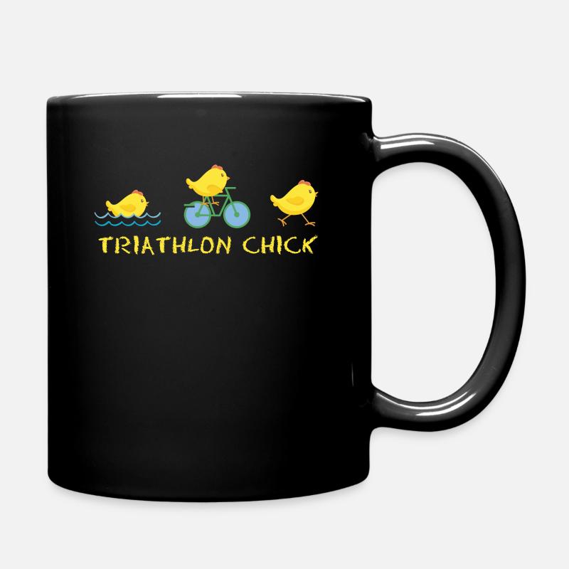 Triathlon Mädchen Power - Tasse einfarbig - Schwarz