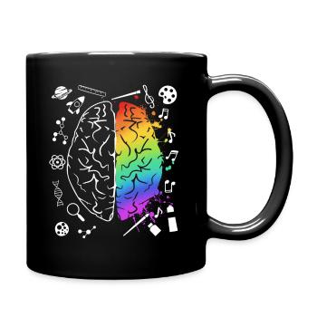 Science Biology Physics Brain Gift - Full Colour Mug - black - Right