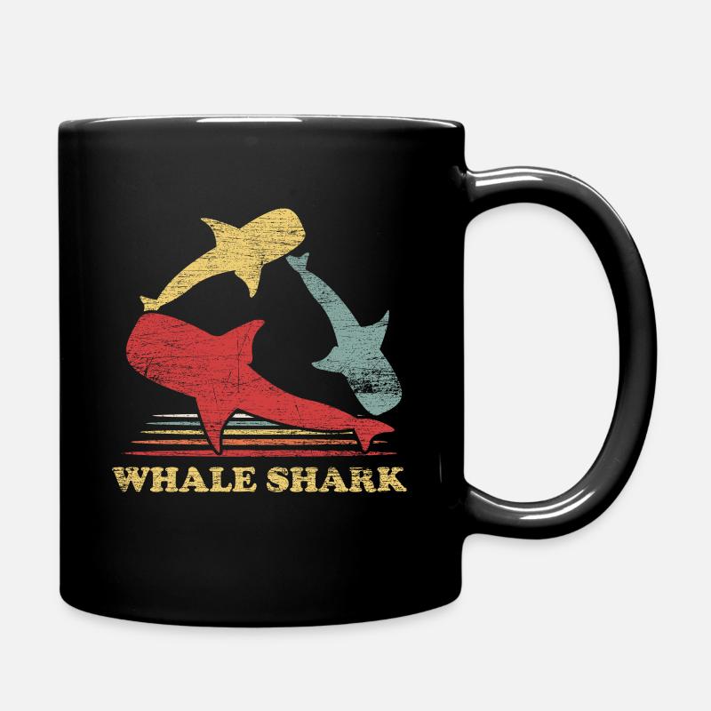 Requin-baleine rétro - Mug uni - noir
