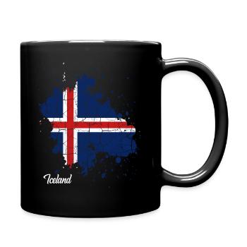 Island - Tasse einfarbig - Schwarz - Rechts