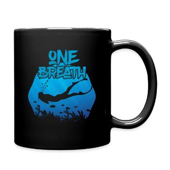 XASTY diving freediving apnea diver sea ocean - Full Colour Mug - black - Right