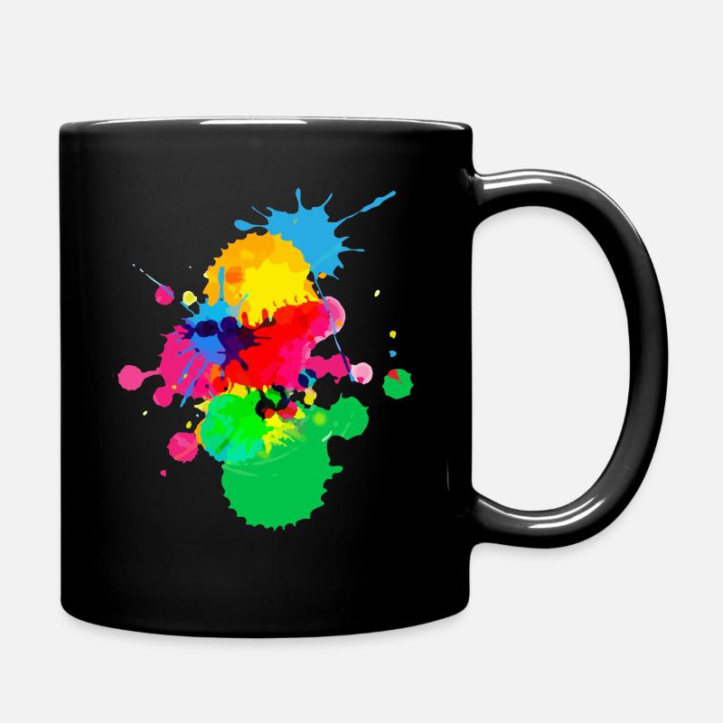 Farbklecks - Tasse einfarbig - Schwarz