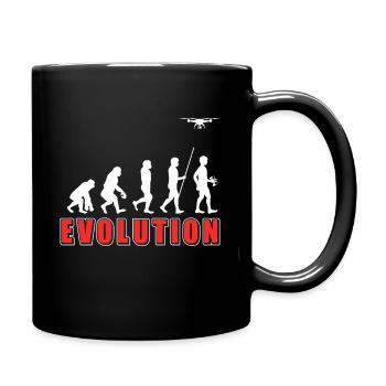 Drone Evolution - Tasse einfarbig - Schwarz - Rechts