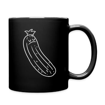 Gurke - Tasse einfarbig - Schwarz - Rechts