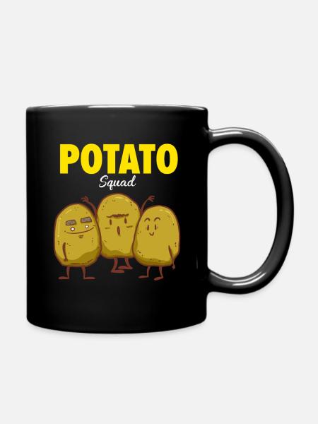 Kartoffel Freunde - Tasse einfarbig - Schwarz