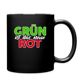 die Grünen - Tasse einfarbig - Schwarz - Rechts