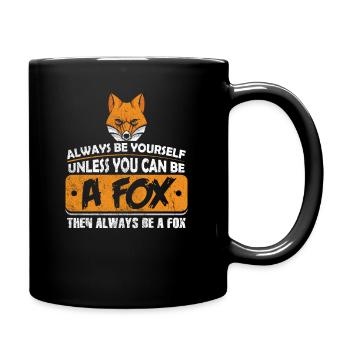 Fuchs - Tasse einfarbig - Schwarz - Rechts